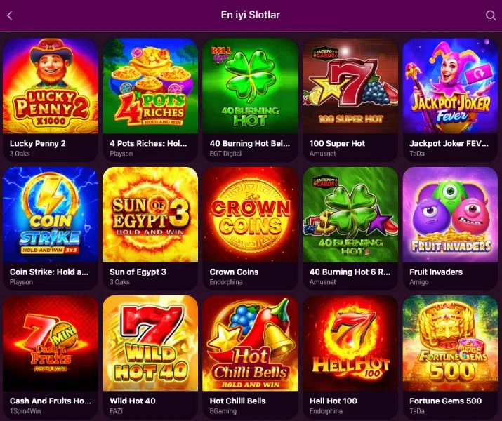 Lüks Gazino most popular slot games list
