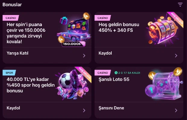 Lüks Gazino welcome bonus package banner